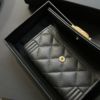 圖片 Chanel 黑金荔枝boy經典卡包