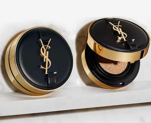 圖片 3月新品【YSL】恆久完美霧光氣墊粉餅14g(奢華金釦款-黑)