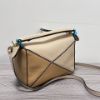 圖片 Loewe Mini Puzzle 暖沙白拚色肩背包