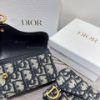 圖片 Dior Oblique Saddle 藍色卡包