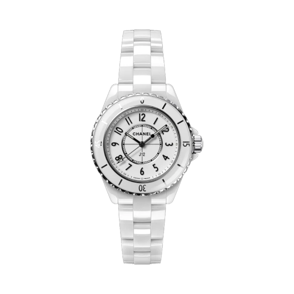 圖片 【CHANEL】香奈兒 J12系列 白色陶瓷 H5698 阿拉伯數字 石英機芯 33mm