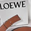 圖片 Loewe黑/焦糖色皮革銀頭雙面皮帶