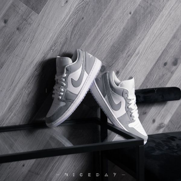 圖片 NICEDAY 部分現貨/代購 Nike Air Jordan 灰白 小Dior 水晶底 情侶鞋 淺灰 DC0774-105
