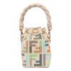 圖片 Fendi 8BS010 拼色帆布FF刺繡迷你 Mon Tresor 水桶包