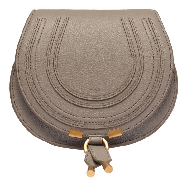 圖片 Chloe Mini Marcie 迷你粒面小牛皮鈴鼓包 喀什米爾灰