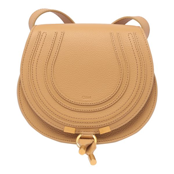 圖片 Chloe Mini Marcie 迷你粒面小牛皮鈴鼓包  牛奶糖棕色