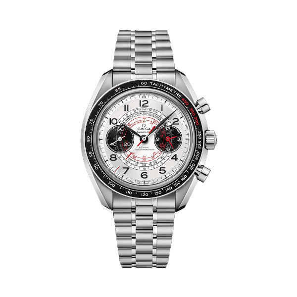 圖片 【OMEGA】歐米茄 醫生錶 雙眼計時 CHRONOSCOPE系列 超霸 精鋼 白面 鍊帶款 43mm