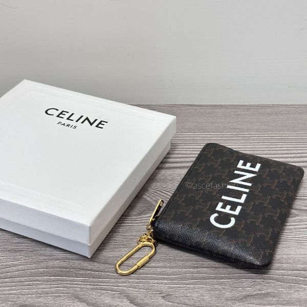 圖片 Celine Triomphe Canvas 老花鑰匙零錢包