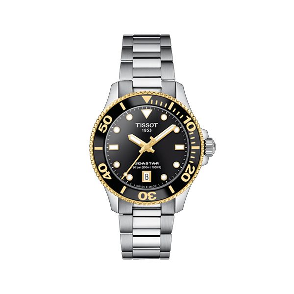 圖片 原廠代理店TISSOT SEASTAR 1000 海星女錶 T120.210.21.051.00 黑面