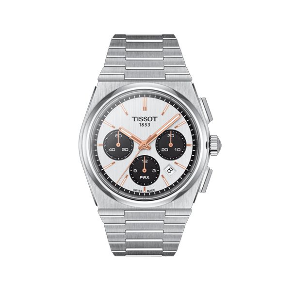 圖片 原廠代理店TISSOT PRX 70年代復刻三眼計時機械錶 T137.427.11.011.00 白面