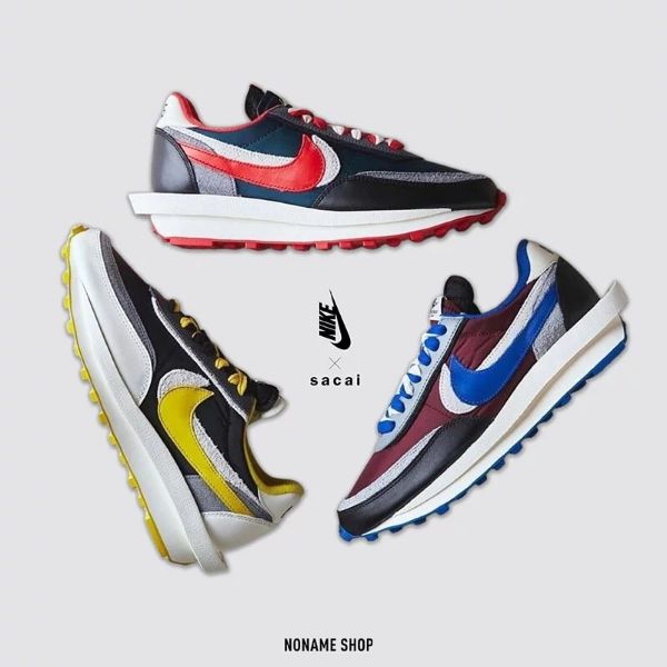 圖片 UNDERCOVER X SACAI X NIKE LDWaffle 解構 三方聯名 酒紅藍