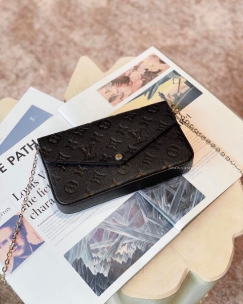 圖片 LV 牛皮壓紋WOC 三合一鏈條包
