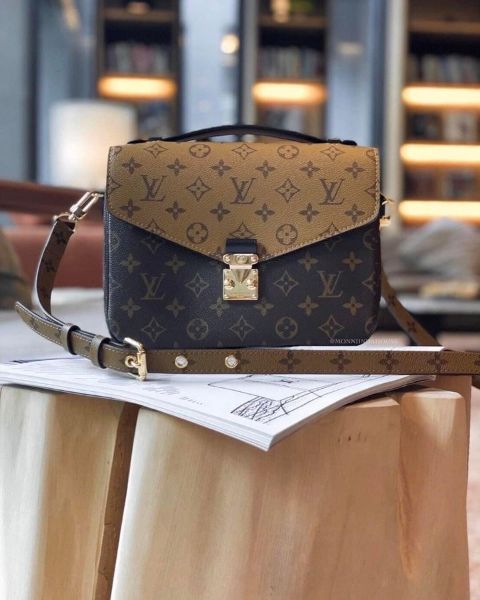 圖片 LV POCHETTE 雙色老花拼接郵差包