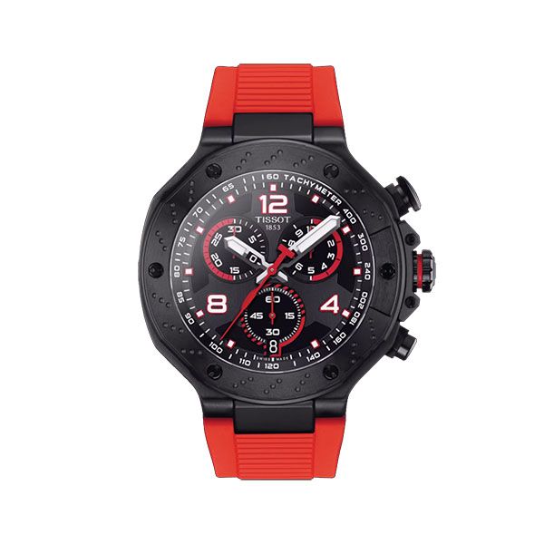圖片 原廠代理店TISSOT T-RACE MOTOGP碼表計時石英款 2023 限量T141.417.37.057.01黑面紅膠帶
