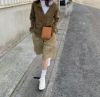 圖片 Jil Sander 小款 Tangle 編織肩帶單肩包 焦糖栗子色/金字Logo