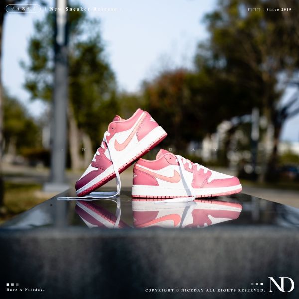 圖片 NICEDAY 現貨 Air Jordan 1 Low 草莓熊抱哥 喬丹 一代 低筒 大童款 553560-616