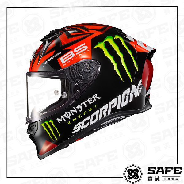 圖片 賽芙｜SCORPION EXO-R1 AIR FABIO QUARTARARO MONSTER REPLICA 黑紅