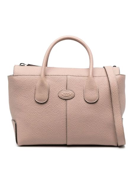圖片 Tod's Tods 小款錘紋小牛皮 Di Bag購物包 乾燥玫瑰粉色