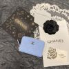 圖片 CHANEL 23P 冰藍金釦拉鍊零錢包
