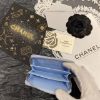 圖片 CHANEL 23P 冰藍金釦拉鍊零錢包
