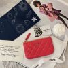 圖片 CHANEL Classic Mini Pouch 粉色一字零錢包