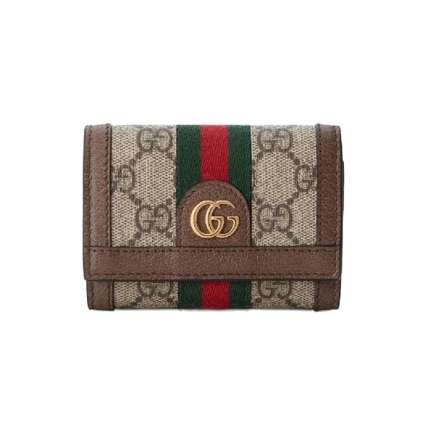 圖片 GUCCI Ophidia 雙G 零錢包/短夾 米色棕色  64433496IWG 8745