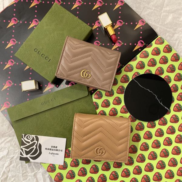 圖片 GUCCI Marmont 粉色系短夾