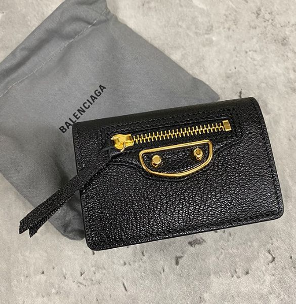 圖片 【現貨在台 】Balenciaga 金框 Edge 山羊皮 Mini 短夾/錢包