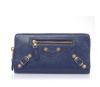 圖片 【現貨在台 】Balenciaga 全新真品 253053 Zip Wallet 金扣拉鍊長夾 藍色