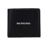 圖片 巴黎世家 BALENCIAGA 小牛皮對折短夾(有零錢袋) 黑色  5943151IZI3 1090