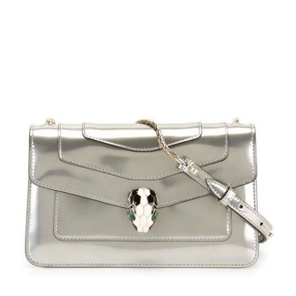 圖片 【現貨在台 】Bvlgari 寶格麗 Serpenti Forever 39796 經典孔雀石裝飾 鏈帶肩背包