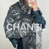 圖片 Chanel 23c 滿logo雙面圍巾
