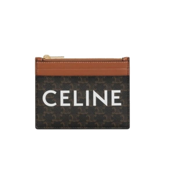 圖片 CELINE TRIOMPHE帆布及CELINE印花羊皮拉鍊零錢包 10F672CQ604LU