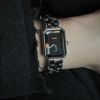 圖片 Chanel 黑銀編織方糖首映錶