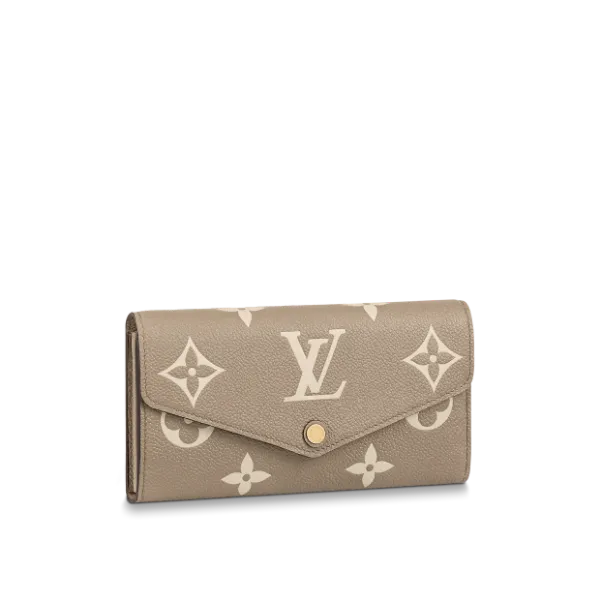 圖片 LV SARAH 奶茶色老花長夾
