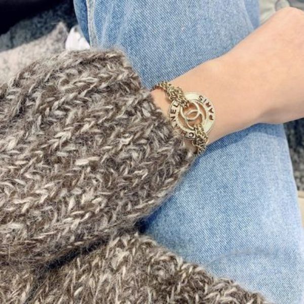 圖片 Chanel 字母鏤空鏈條手鍊