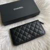 圖片 Chanel 黑銀荔枝拉鍊長夾
