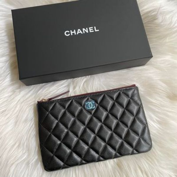 圖片 Chanel 黑金荔枝一字拉手包