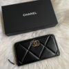 圖片 Chanel 黑金編織19拉鍊長夾