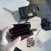 圖片 CHANEL BOY 荔枝牛皮黑色復古金釦拉鍊零錢包