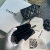 圖片 CHANEL BOY 荔枝牛皮黑色復古金釦拉鍊零錢包