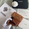 圖片 CHANEL 19系深奶茶金短夾(拉鍊在側)
