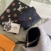 圖片 LOUIS VUITTON Victorine 藍色壓紋三折短夾