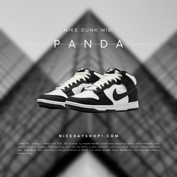 圖片 NICEDAY 代購 Nike Dunk Mid 熊貓 白黑 黑白 中筒 男女 DV0830-102