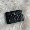 圖片 Chanel 黑金山茶花no.5 mini雙面短夾