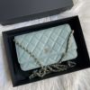 圖片 Chanel 莫蘭迪綠金荔枝woc