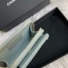 圖片 Chanel 莫蘭迪綠金荔枝拉鍊對開卡包