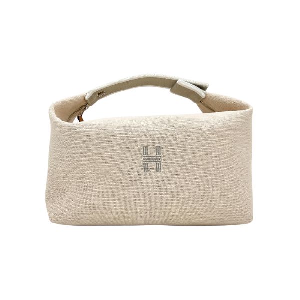 圖片 Hermes Bride-a-Brac 帆布大號便當包(米膚灰)