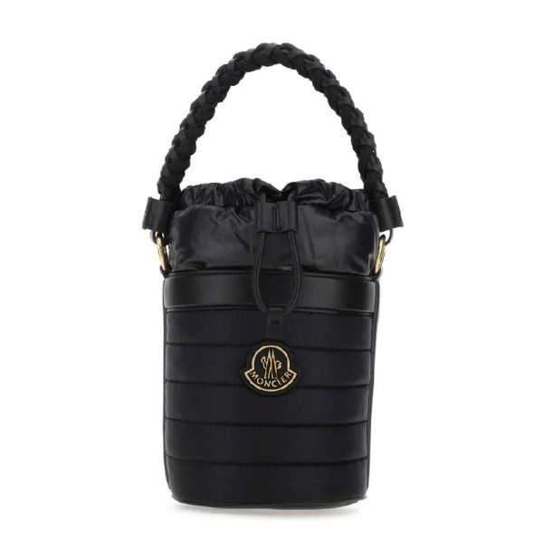 圖片 MONCLER Kaleah 金色金屬LOGO 托特水桶包 黑色  5I00002M2176 999