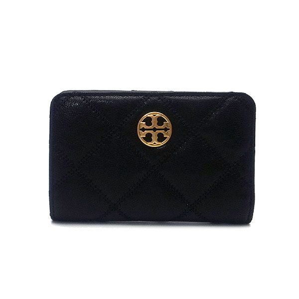 圖片 TORY BURCH 女款 WILLA MEDIUM 皮革中夾 黑色  87868001